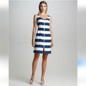 Armani Collezioni Organic Linen Zip Front Dress Size 4